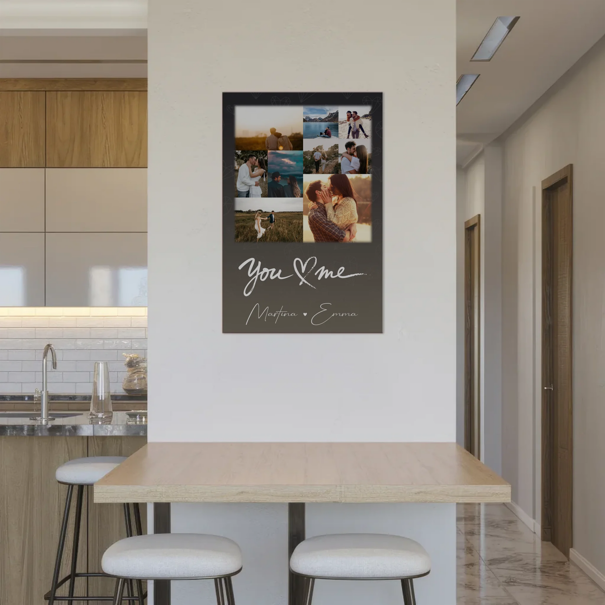 Personalisierbares Fotoboard Poster Magnetisch mit 9 Fotos All Of Me Loves All Of You 2
