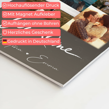 Personalisierbares Fotoboard Poster Magnetisch mit 9 Fotos All Of Me Loves All Of You 4