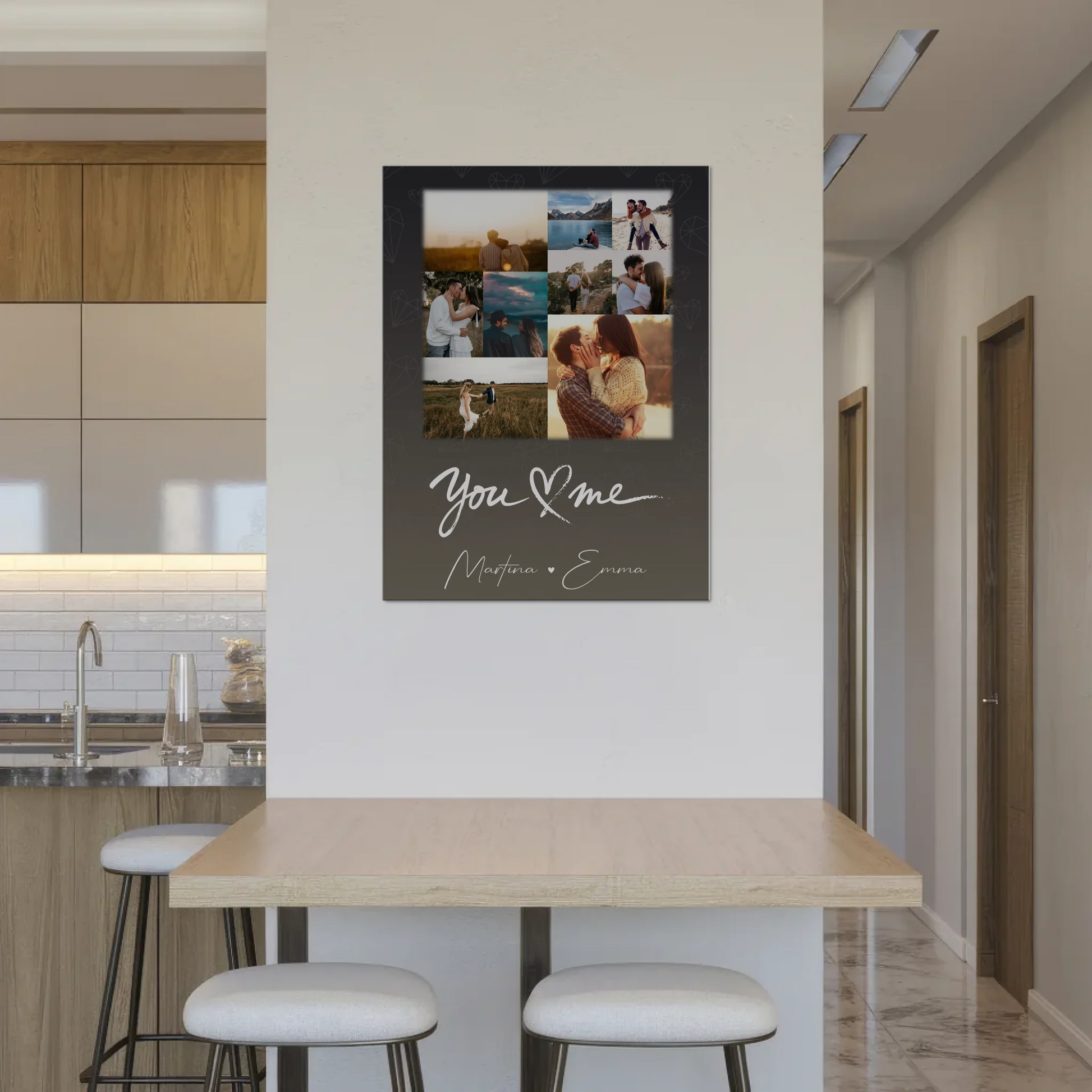 Personalisierbares Fotoboard Poster Magnetisch mit 9 Fotos All Of Me Loves All Of You 8