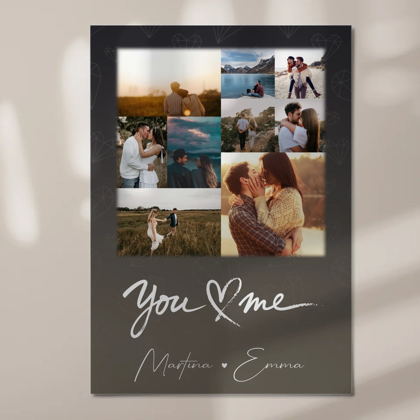 Personalisierbares Fotoboard Poster Magnetisch mit 9 Fotos All Of Me Loves All Of You 7