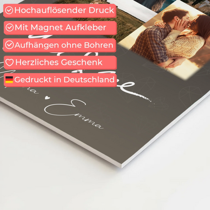 Personalisierbares Fotoboard Poster Magnetisch mit 9 Fotos All Of Me Loves All Of You 10