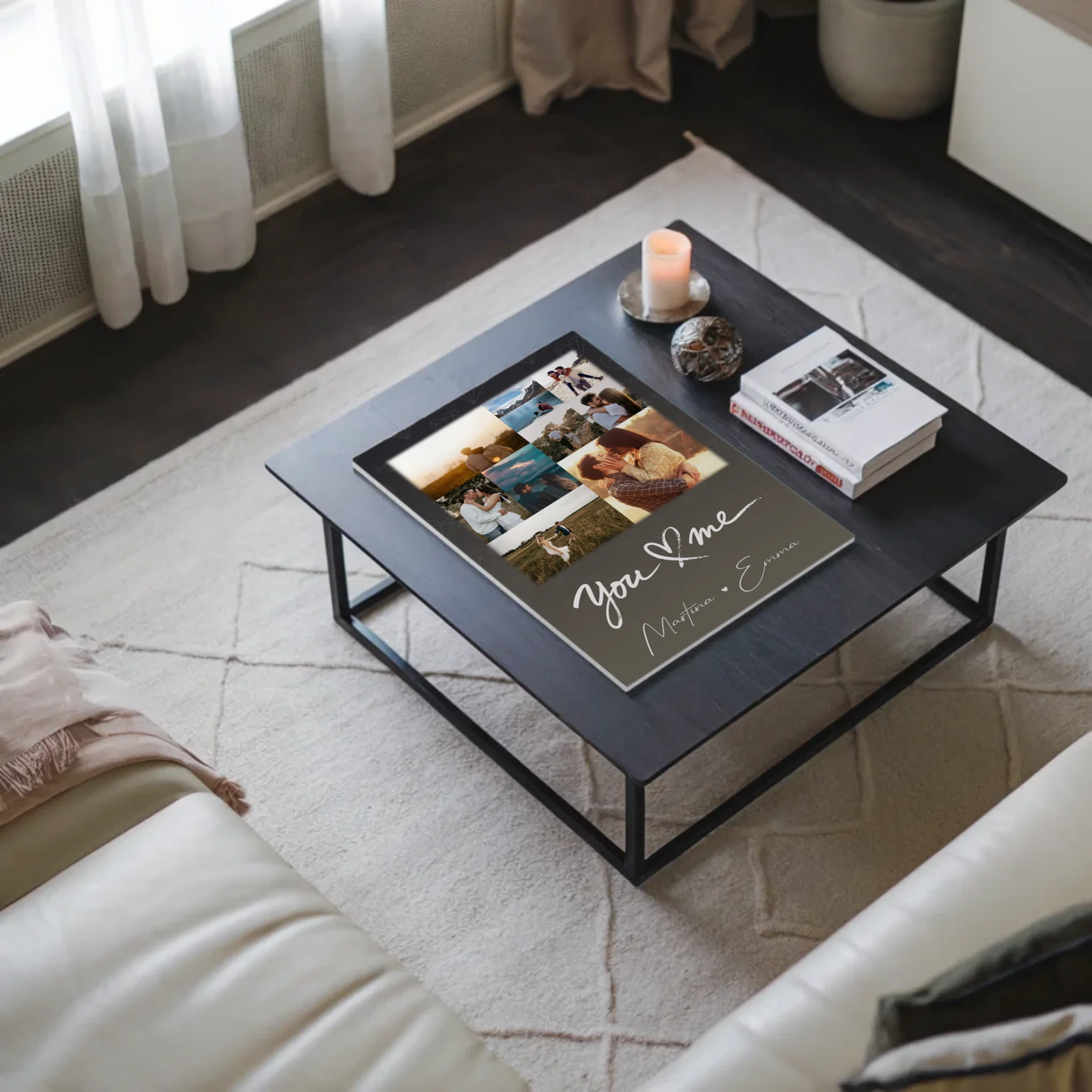 Personalisierbares Fotoboard Poster Magnetisch mit 9 Fotos All Of Me Loves All Of You