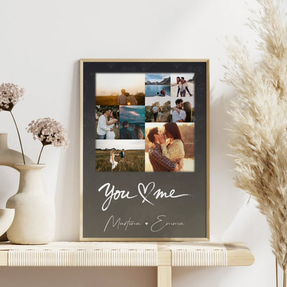 Liebes Poster All Of Me Loves All Of You personalisierte Fotocollage mit 9 Fotos