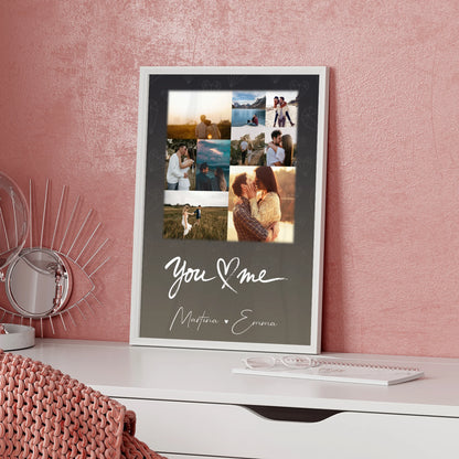 Liebes Poster All Of Me Loves All Of You personalisierte Fotocollage mit 9 Fotos