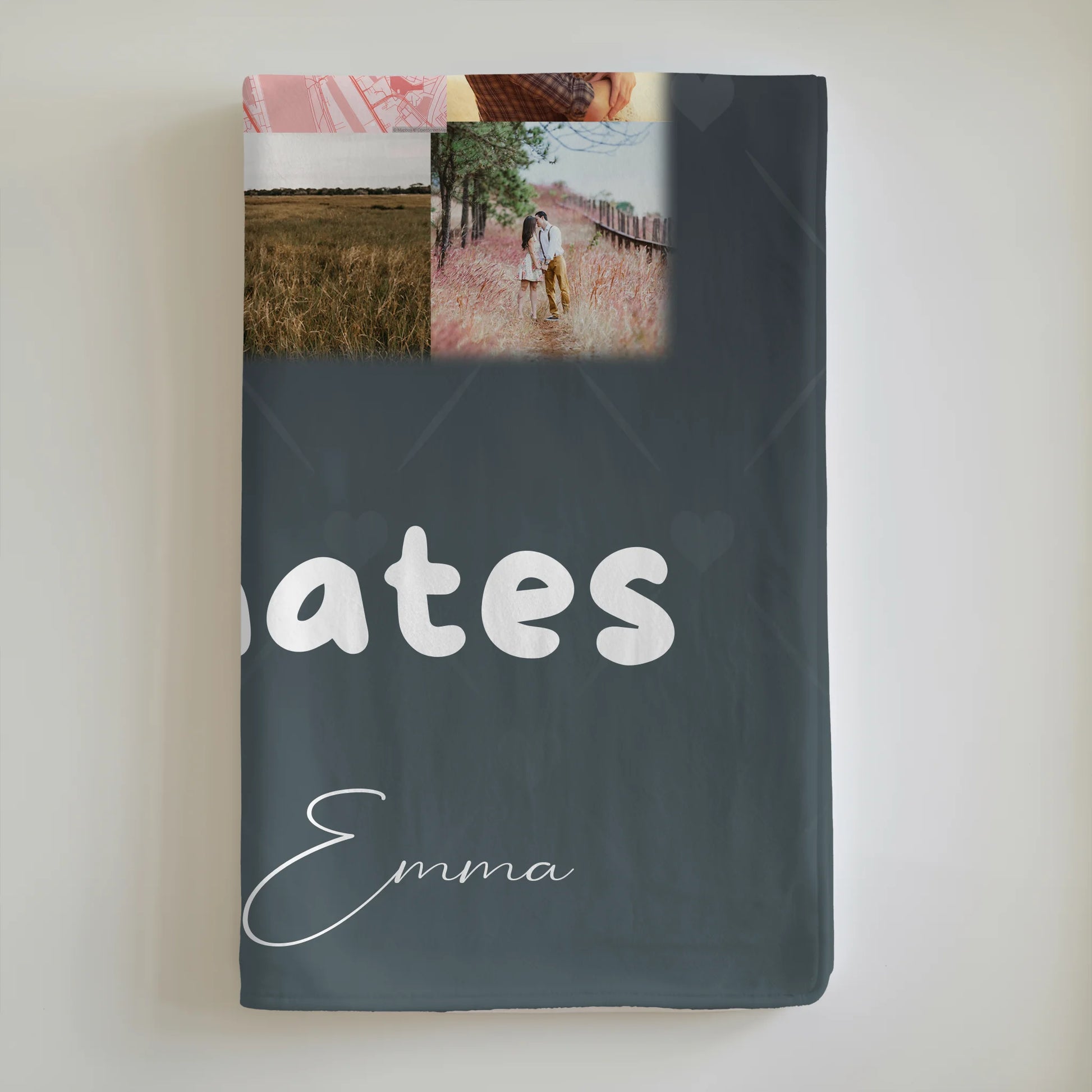 Personalisierte Kuscheldecke Mit Namen 10 Fotos und Karte in der Mitte Collect Beautiful Moments 6