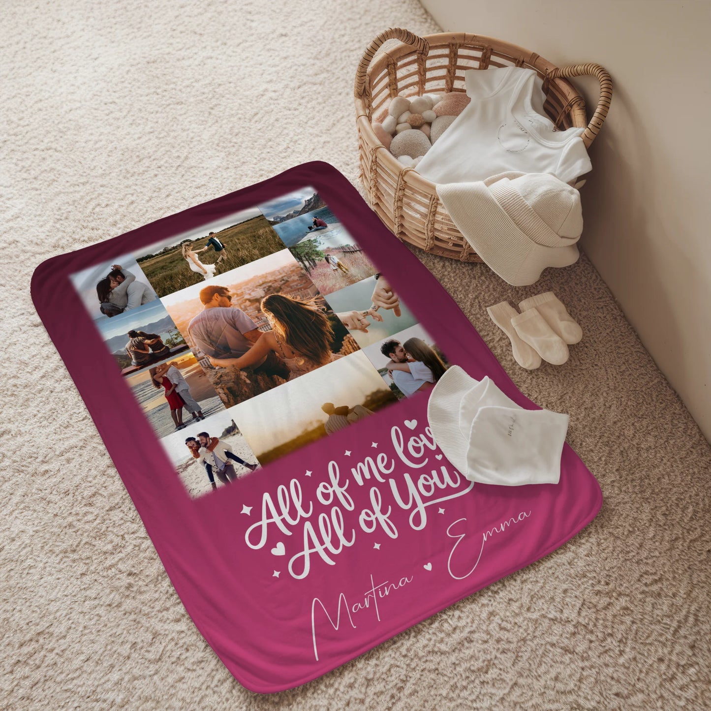 Personalisierte Decke Mit Namen 11 Fotos Home Is Where Your Love Is Geschenk 2
