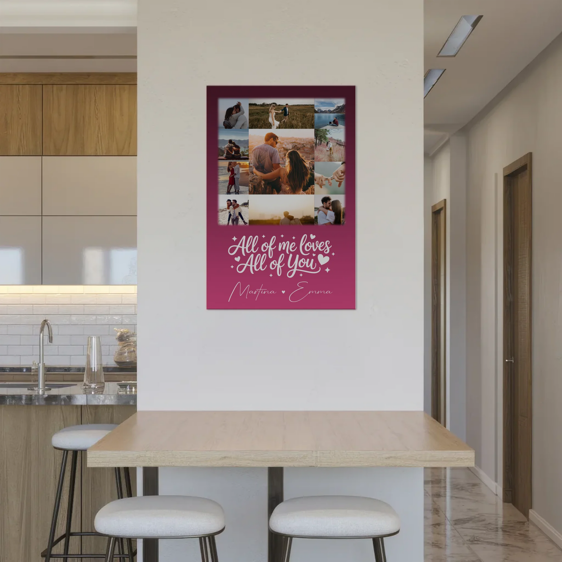 Magnetposter Fotoboard 11 Fotos Home Is Where Your Love Is personalisiertes Geschenk 2