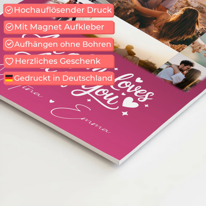Magnetposter Fotoboard 11 Fotos Home Is Where Your Love Is personalisiertes Geschenk 4