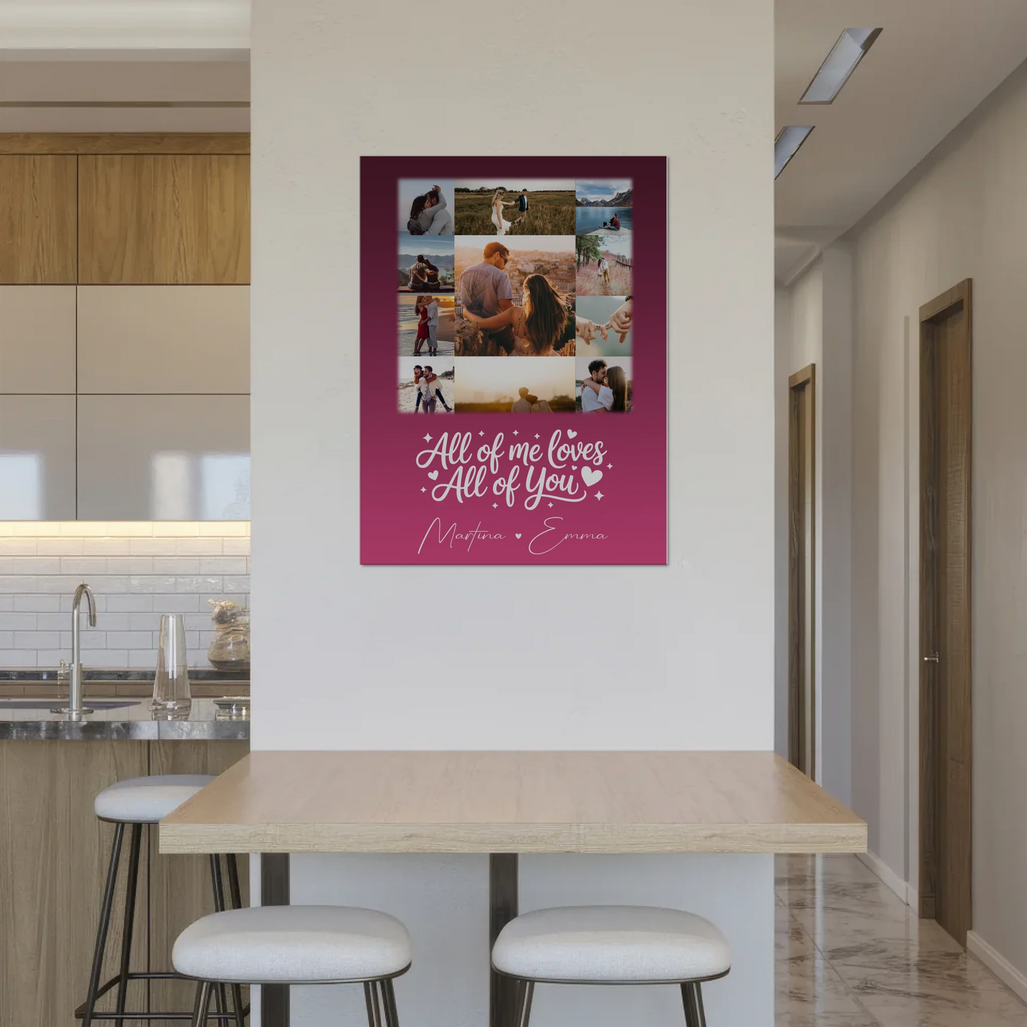 Magnetposter Fotoboard 11 Fotos Home Is Where Your Love Is personalisiertes Geschenk 8