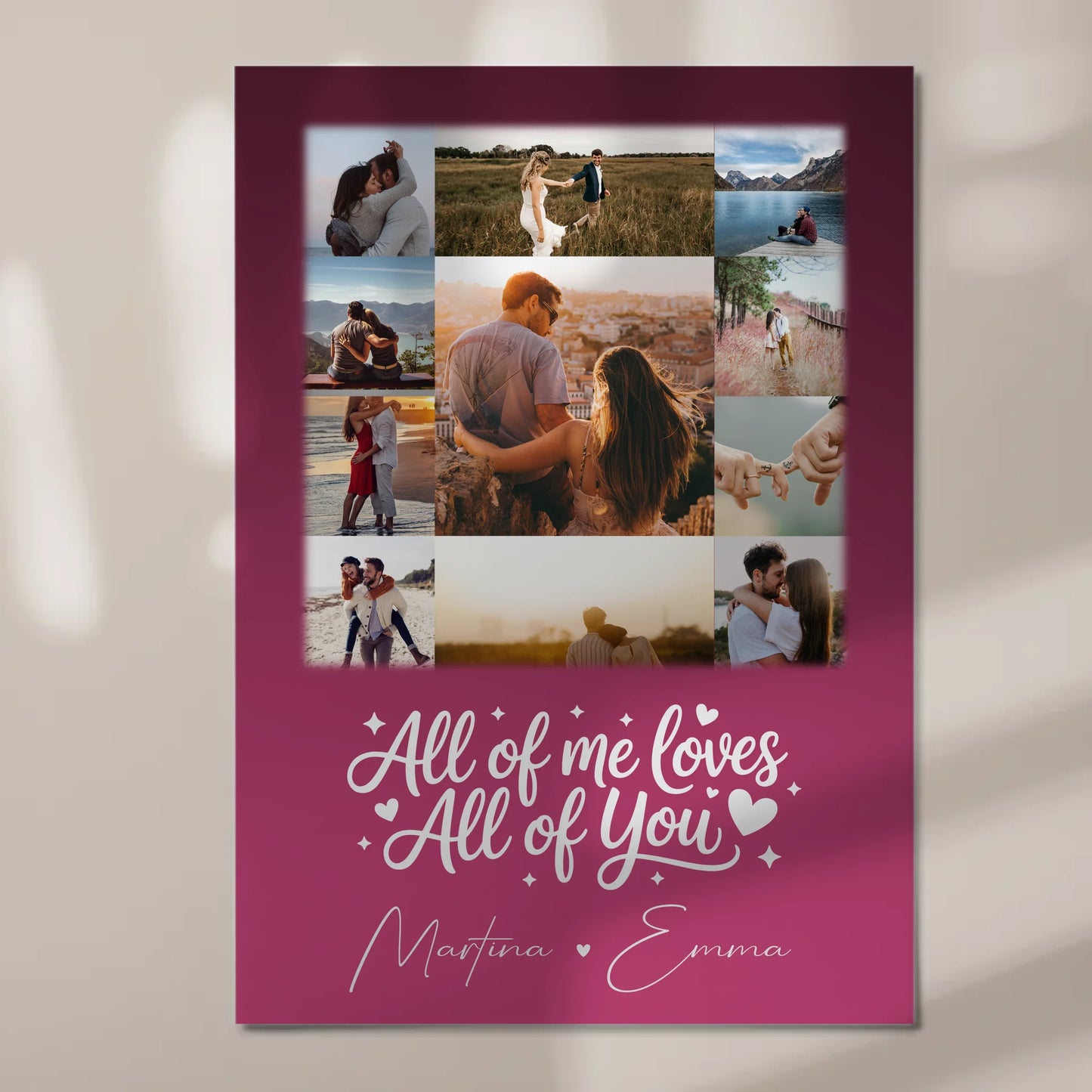 Magnetposter Fotoboard 11 Fotos Home Is Where Your Love Is personalisiertes Geschenk 7