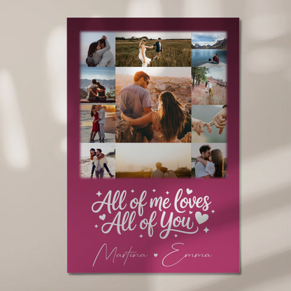 Magnetposter Fotoboard 11 Fotos Home Is Where Your Love Is personalisiertes Geschenk