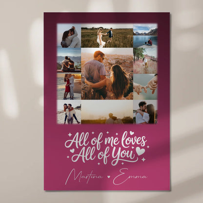 Magnetposter Fotoboard 11 Fotos Home Is Where Your Love Is personalisiertes Geschenk
