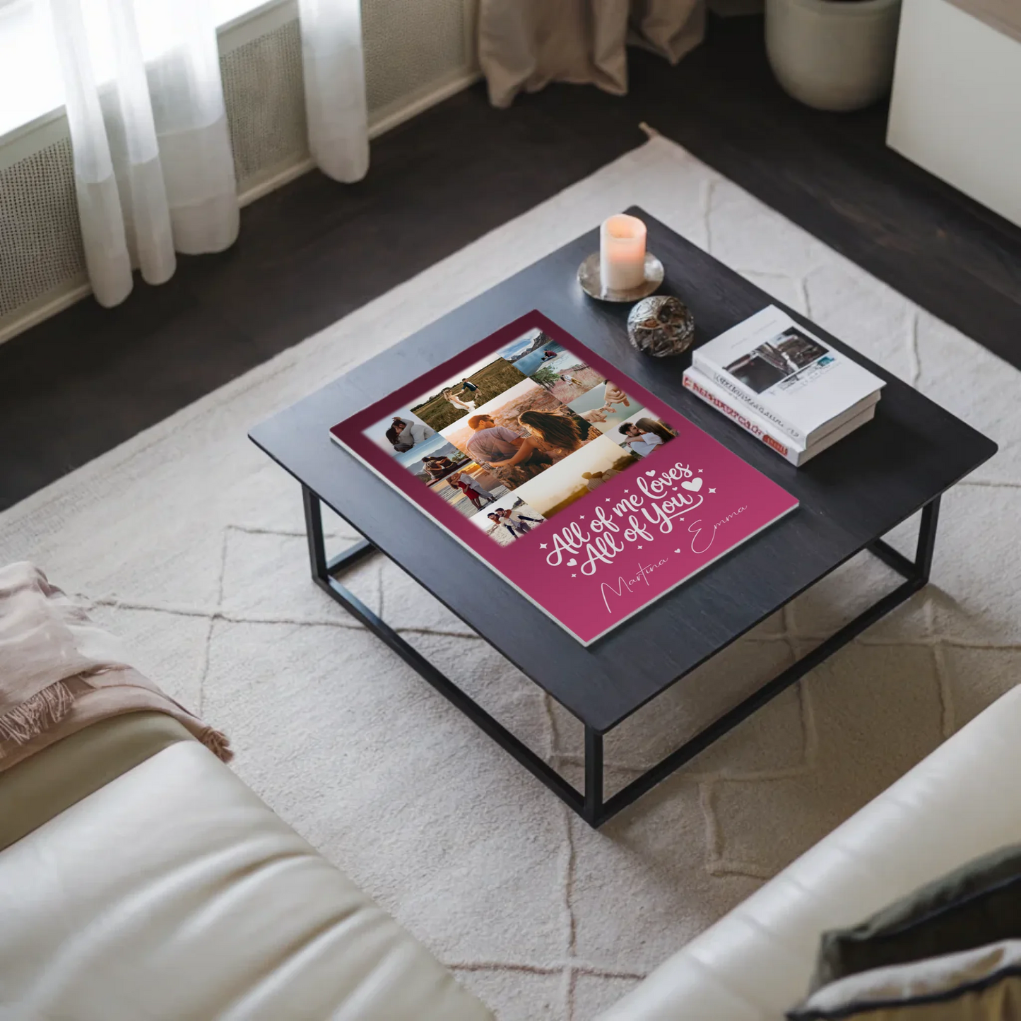 Magnetposter Fotoboard 11 Fotos Home Is Where Your Love Is personalisiertes Geschenk