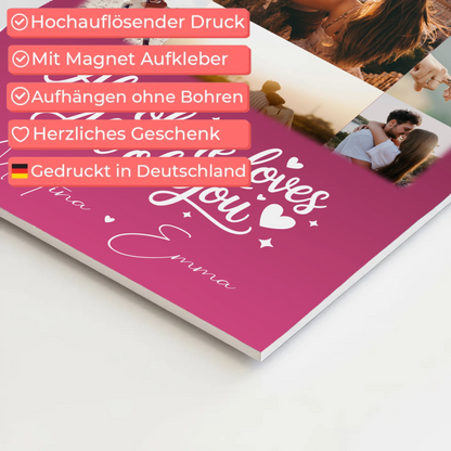Magnetposter Fotoboard 11 Fotos Home Is Where Your Love Is personalisiertes Geschenk