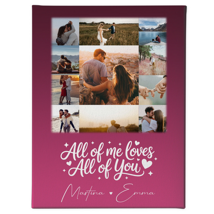 Personalisierte Leinwand Paare mit 11 Fotos Home Is Where Your Love Is Geschenk