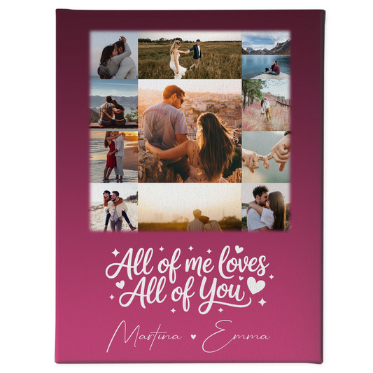 Personalisierte Leinwand Paare mit 11 Fotos Home Is Where Your Love Is Geschenk