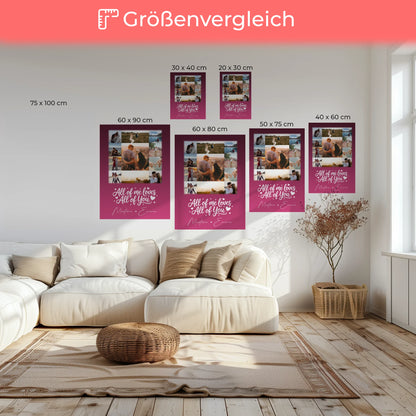 Personalisierte Leinwand Paare mit 11 Fotos Home Is Where Your Love Is Geschenk