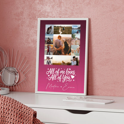 Personalisiertes Poster Liebe mit 11 Fotos Home Is Where Your Love Is