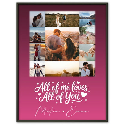 Personalisiertes Poster Liebe mit 11 Fotos Home Is Where Your Love Is