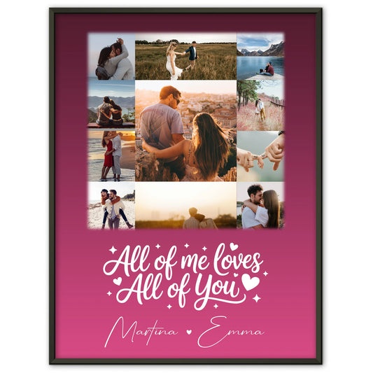 Personalisiertes Poster Liebe mit 11 Fotos Home Is Where Your Love Is