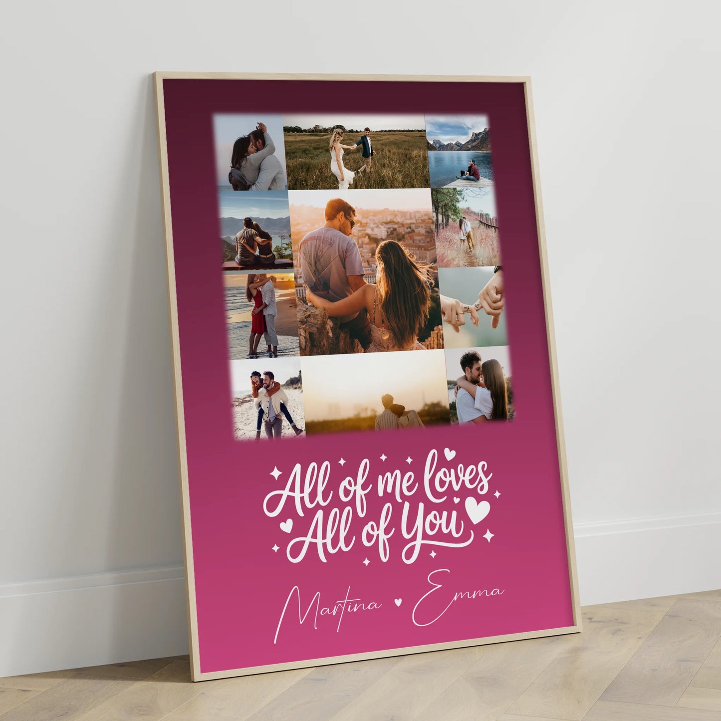Personalisiertes Poster Liebe mit 11 Fotos Home Is Where Your Love Is