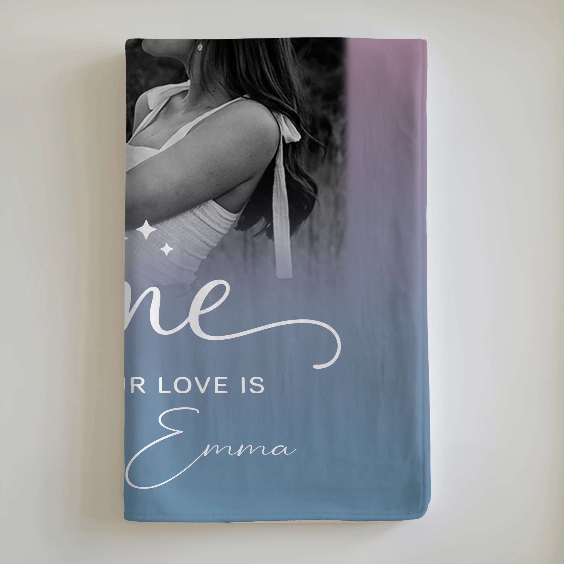 Decke Mit Namen 4 Fotos You & Me Personalisiertes Geschenk 6
