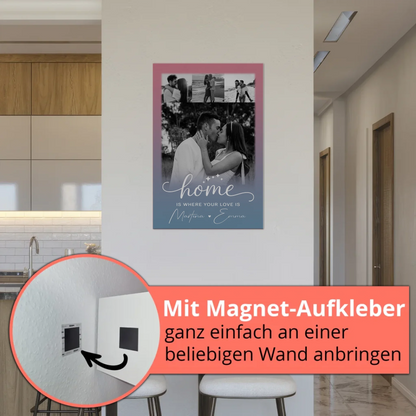 Magnetposter Fotoboard 4 Fotos You & Me personalisiertes Geschenk