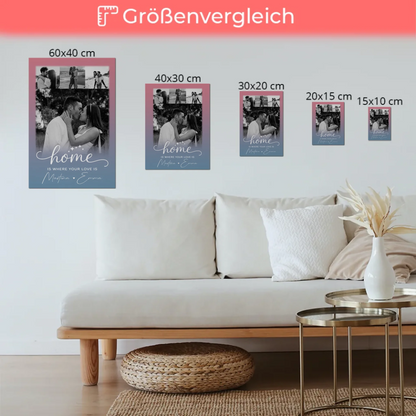 Magnetposter Fotoboard 4 Fotos You & Me personalisiertes Geschenk