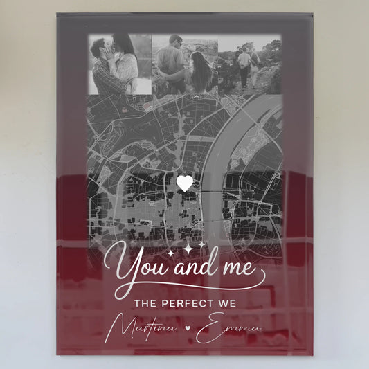 Personalisierte Geschenke mit Foto Mit Acrylglas 4 Fotos und Karte Our Love Has No Limits No End