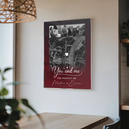 Personalisierte Geschenke mit Foto Mit Acrylglas 4 Fotos und Karte Our Love Has No Limits No End