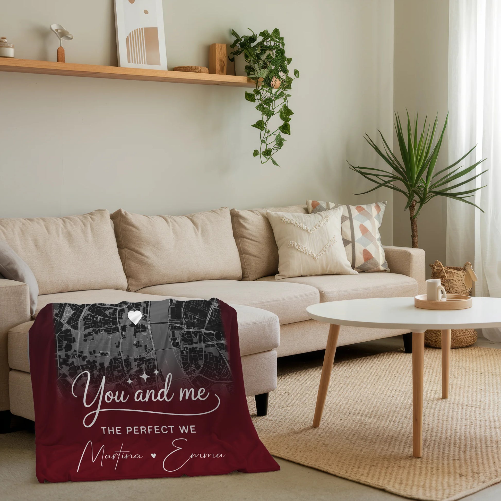 Personalisierte Decke Mit Namen 4 Fotos und Karte Our Love Has No Limits No End Geschenk 4