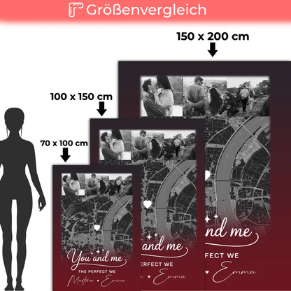 Personalisierte Decke Mit Namen 4 Fotos und Karte Our Love Has No Limits No End Geschenk 5