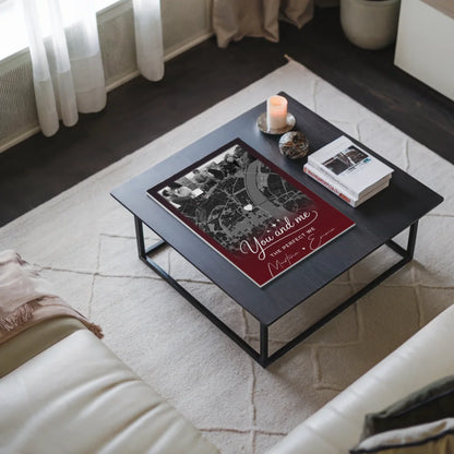 Personalisiertes Fotoboard Poster Magnetisch mit 4 Fotos und Karte Our Love Has No Limits No End 3