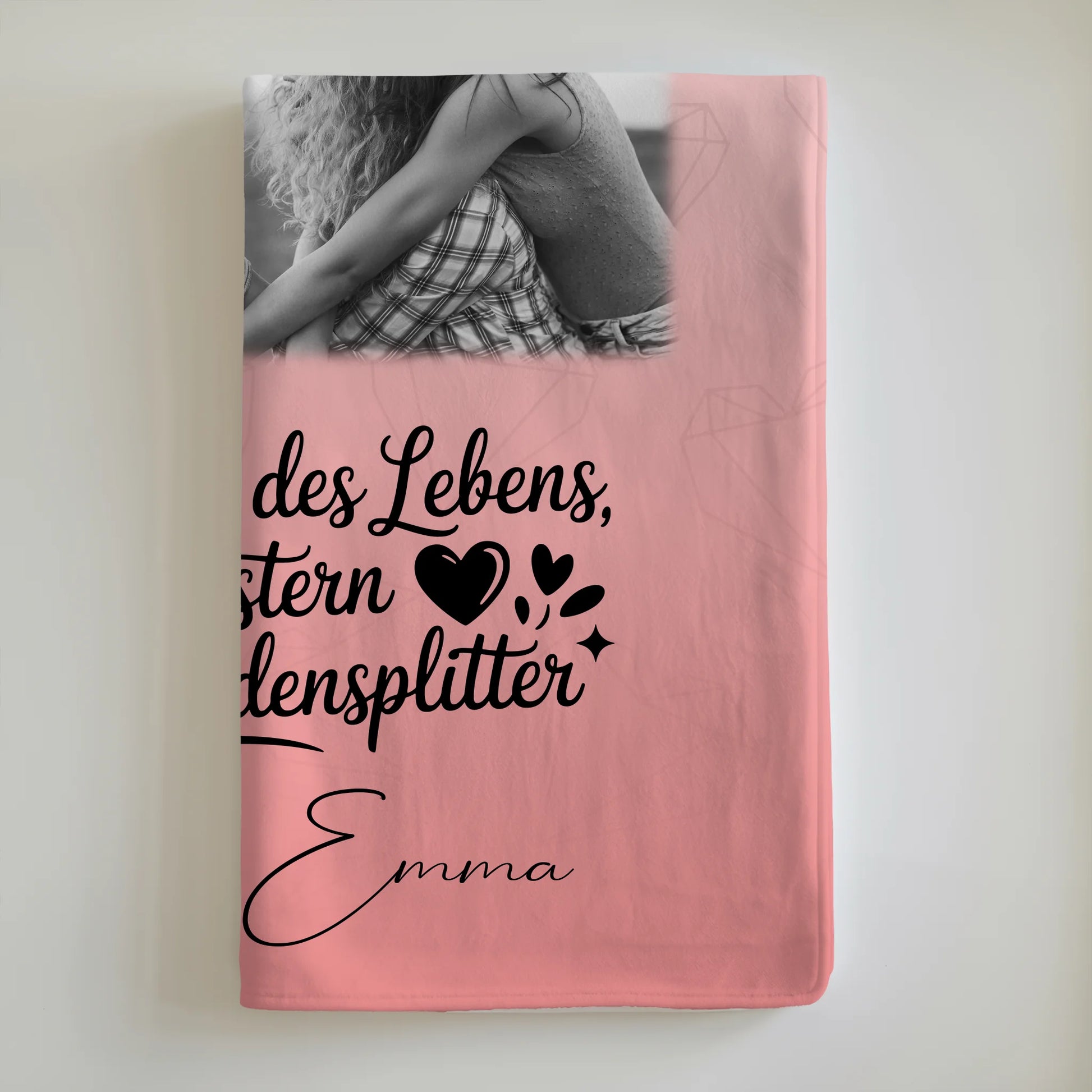 Personalisierte Namensdecke mit 9 Fotos Schwestern sind Schokoladensplitter Geschenk 6