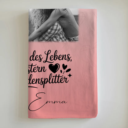 Personalisierte Namensdecke mit 9 Fotos Schwestern sind Schokoladensplitter Geschenk 6