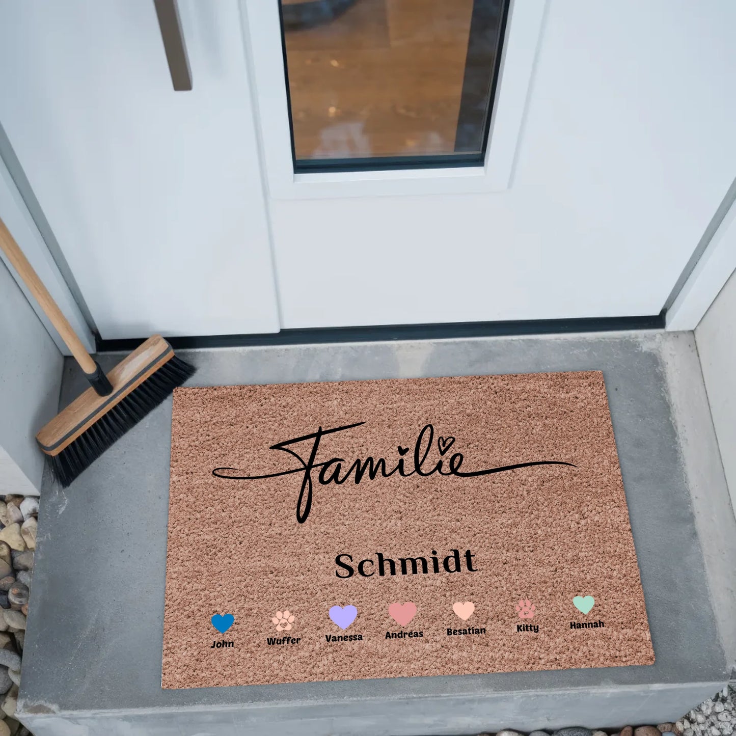 Personalisierte Familie Fußmatte für Ihr Zuhause gestalten