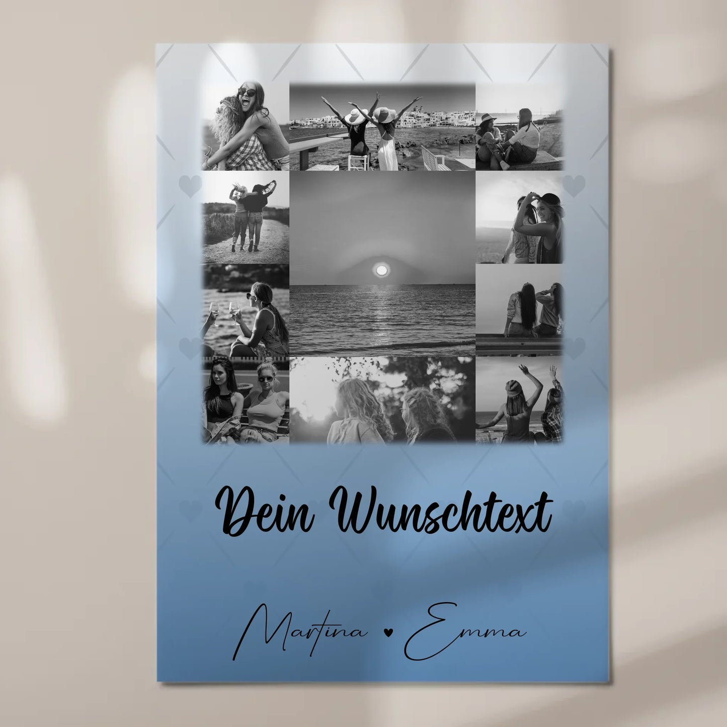 Personalisiertes Fotoboard Poster Magnetisch mit 11 Fotos und Wunschtext für individuelle Geschenke 7