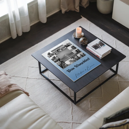 Personalisiertes Fotoboard Poster Magnetisch mit 11 Fotos und Wunschtext für individuelle Geschenke