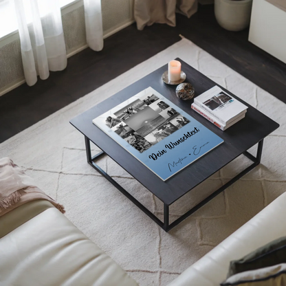 Personalisiertes Fotoboard Poster Magnetisch mit 11 Fotos und Wunschtext für individuelle Geschenke