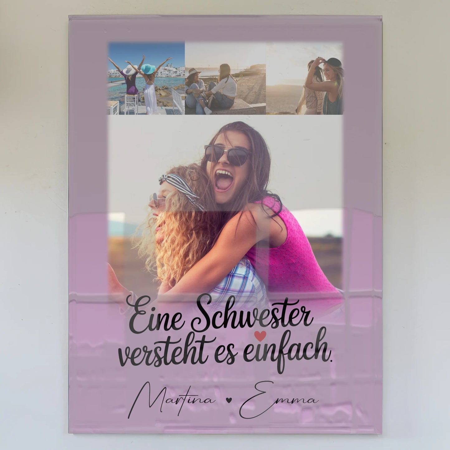 Acrylglas Mit Foto 4 Fotos Eine Schwester Versteht Es personalisiertes Geschenk