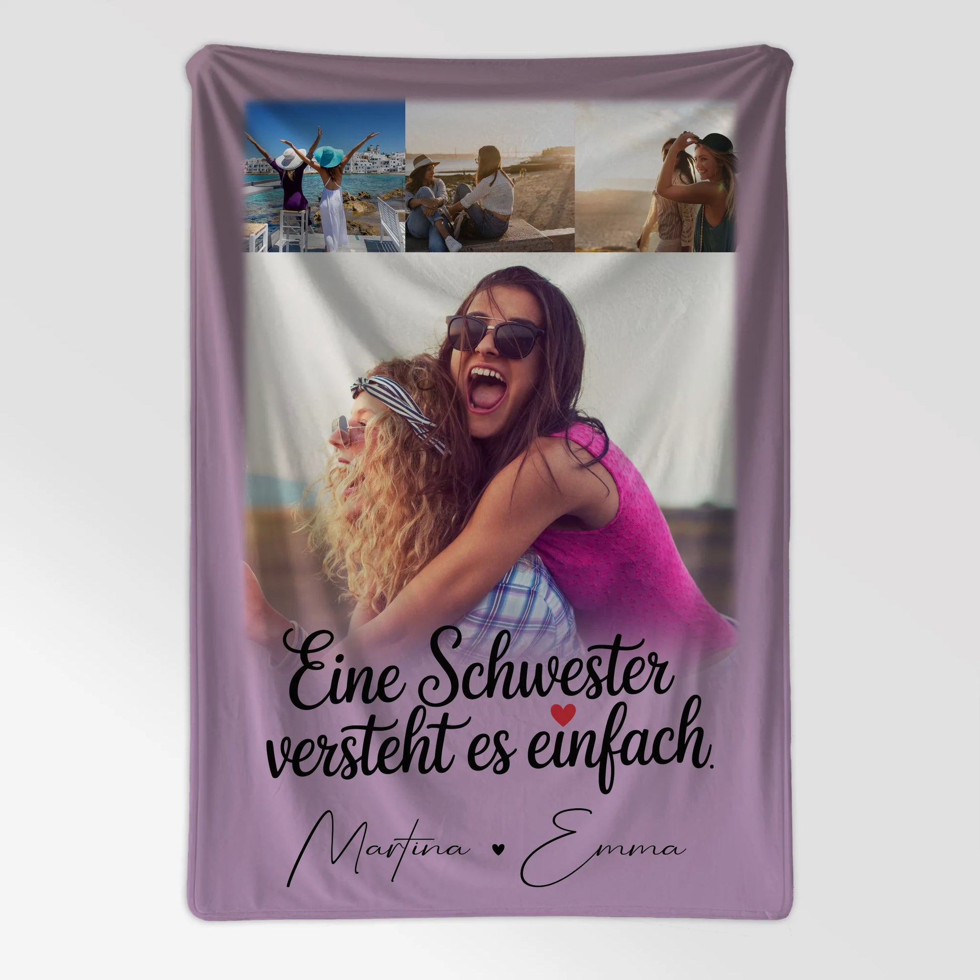 Kuscheldecke Mit Namen 4 Fotos Eine Schwester versteht es personalisiertes Geschenk 7