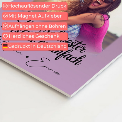 Personalisiertes Fotoboard Poster Magnetisch mit 4 Fotos Eine Schwester versteht es 10