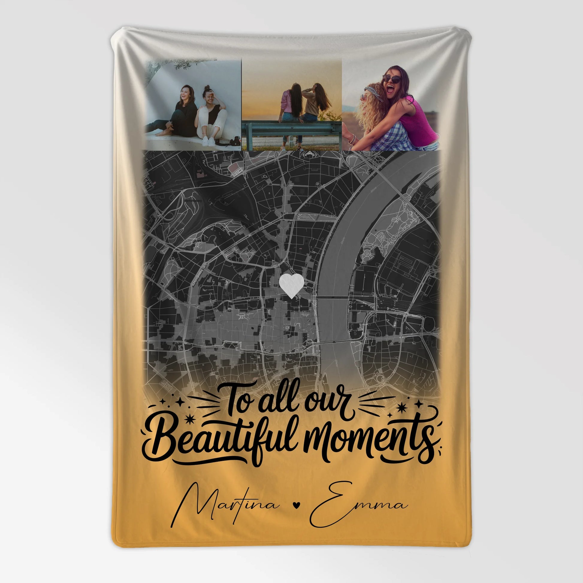 Personalisierte Kuscheldecke Mit Namen 4 Fotos und Karte Perfektes Geschenk für Jeden 7