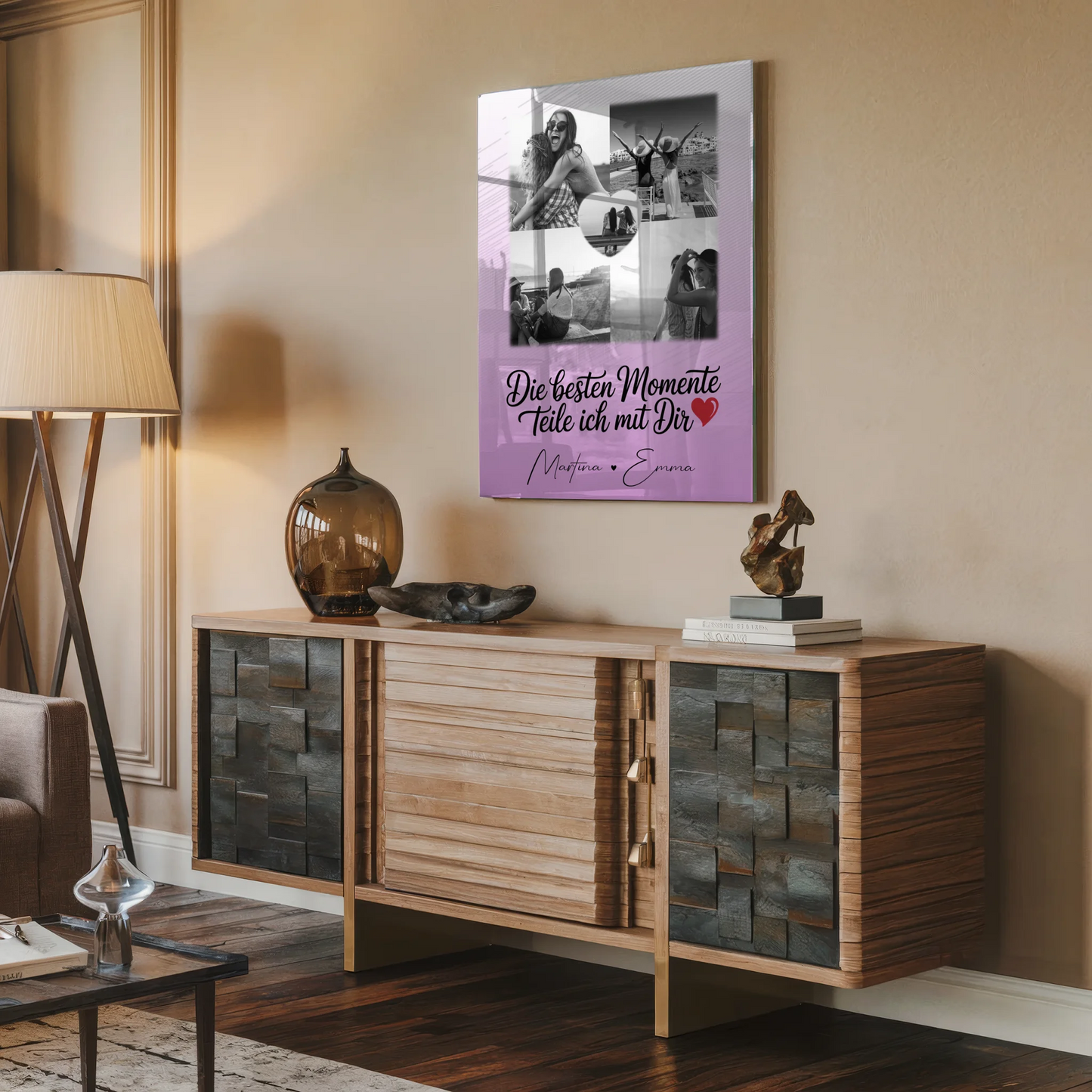 Personalisierte Geschenke mit Foto Mit Acrylglas 4 Fotos 1 Herz Foto Die besten Momente