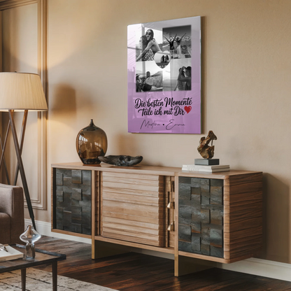 Personalisierte Geschenke mit Foto Mit Acrylglas 4 Fotos 1 Herz Foto Die besten Momente