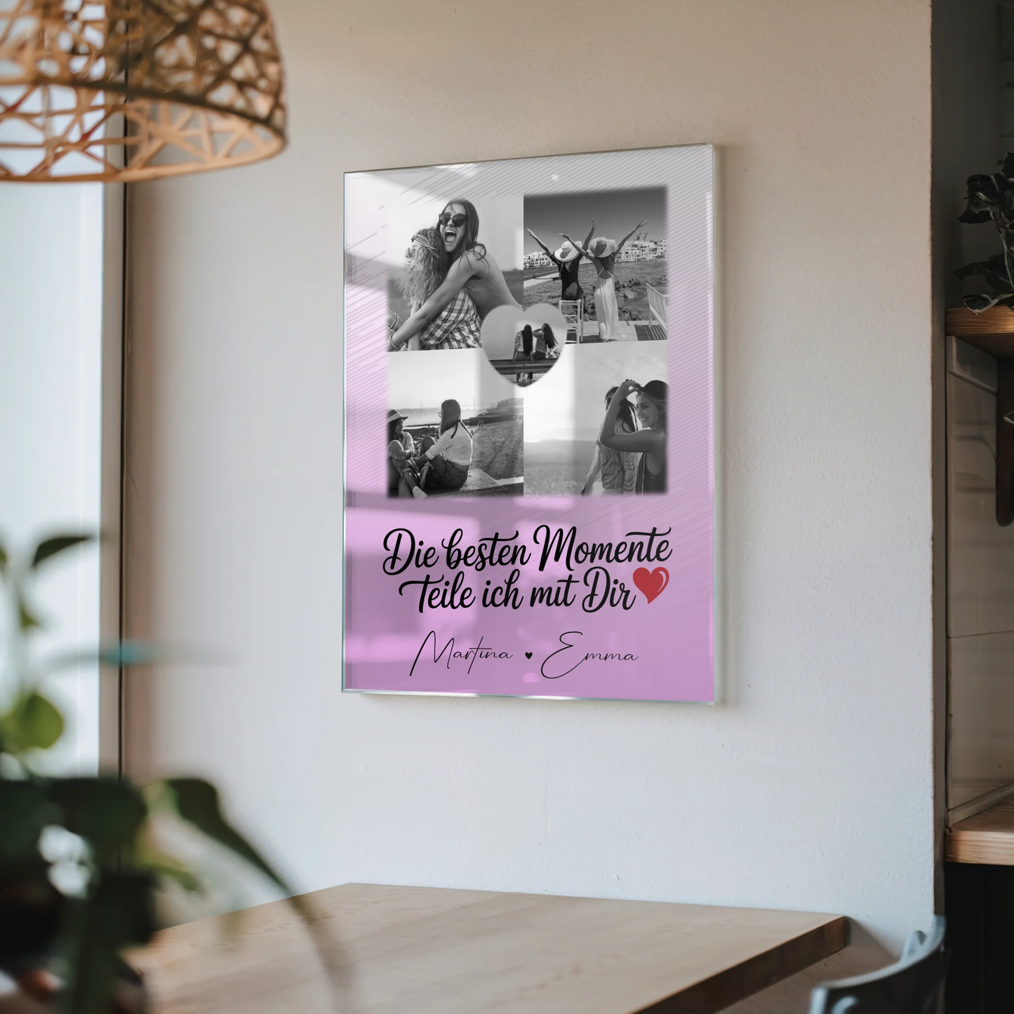 Personalisierte Geschenke mit Foto Mit Acrylglas 4 Fotos 1 Herz Foto Die besten Momente