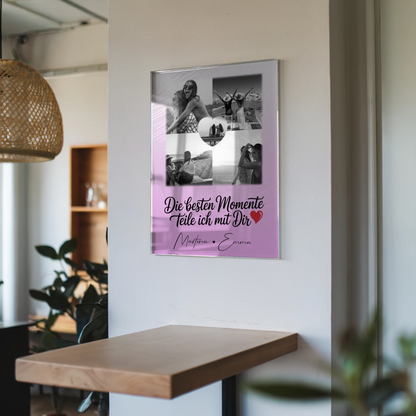 Personalisierte Geschenke mit Foto Mit Acrylglas 4 Fotos 1 Herz Foto Die besten Momente
