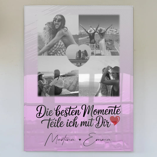 Personalisierte Geschenke mit Foto Mit Acrylglas 4 Fotos 1 Herz Foto Die besten Momente
