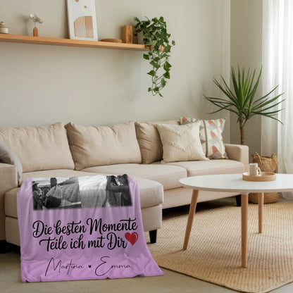 Kuscheldecke Mit Namen 4 Fotos und 1 Herz Foto Die besten Momente personalisiertes Geschenk 4