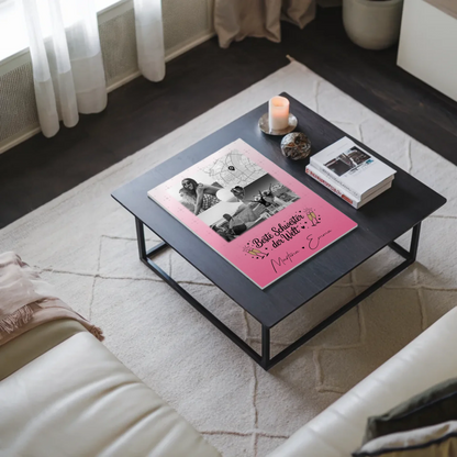 Magnetposter Fotoboard mit 3 Fotos und Herz Foto Karte für die beste Schwester der Welt 9